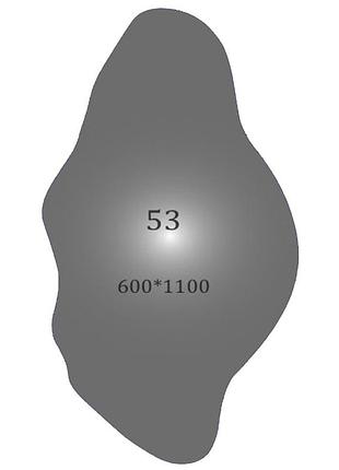 Зеркало с фоновой-подсветкой асимметричное 60*1100 golden, kharkiv