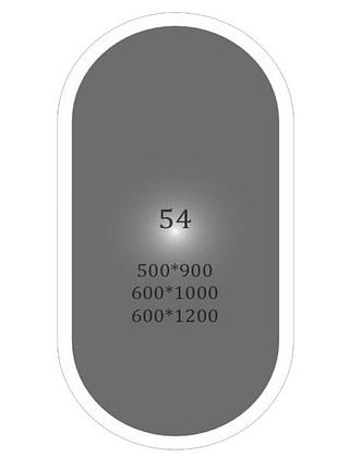 Зеркало с led-подсветкой овальное classic, kharkiv (500*900)