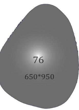 Зеркало с фоновой-подсветкой асимметричное 65*95 golden, kharkiv