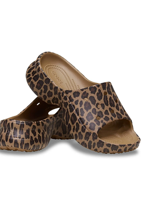 Crocs крокс шлепки шльопанцы слайды bae animal slide leopard