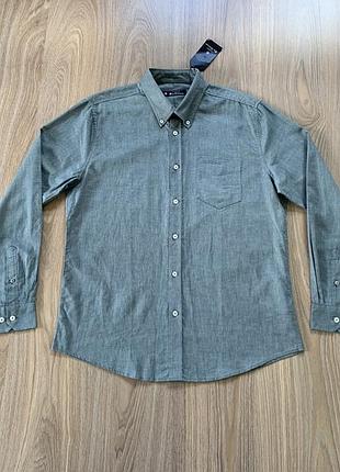 Мужская новая хлопковая рубашка с длинным рукавом ben sherman