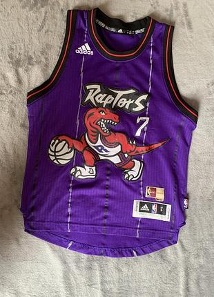 Фіолетова майка mitchell & ness swingman tracy mcgrady toronto raptors road nba 1998-99.