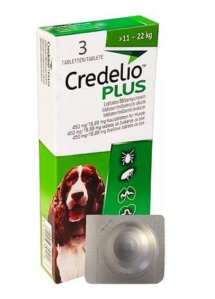 Credelio plus (крепелио плюс) таблетки от паразитов для собак средних пород весом 11 - 22 кг