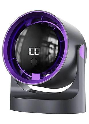 Вентилятор настільний desktop high-sspeed fanby-001violet (акб, led,індик/заряджання,4 швидкості type-c)