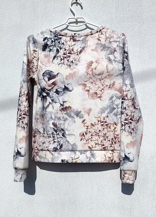Весенний цветочный свитшот с абстракцией с принтом h&m 7