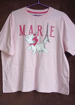 Футболка женская розовая, disney,  l, eur 42-44