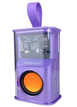 Колонка беспроводная sps a036, bluetooth 5.0, с подсветкой, фиолетовый