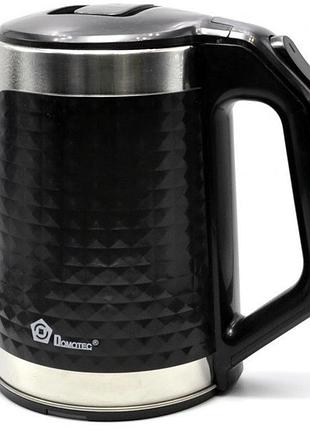 Електрочайник domotec ms 5027 2000w, чорний