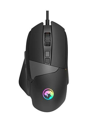 Миша комп'ютерна ігрова marvo wired programmable gaming mouse m411 rgb-підсвічування 12000dpi чорний