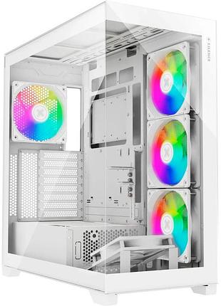Корпус xilence gleam argb (білий) – atx, 4+1 вентилятор, без блоку живлення