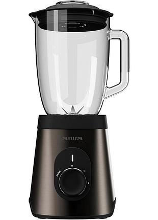 Блендер aiwa saberu 1500 вт, 1,5 л скляна чаша, 2 швидкісні режими, turbo (atb1500)
