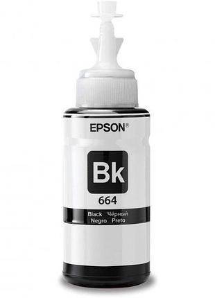 Чорнило для струменевого принтера epson l100, чорне, 70 мл (c13t66414a)