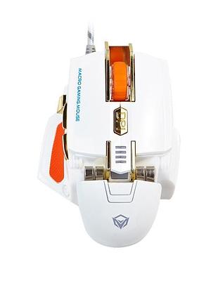 Миша комп’ютерна meetion mt-m975 gaming, дротова, usb, білий колір, rgb-підсвічування