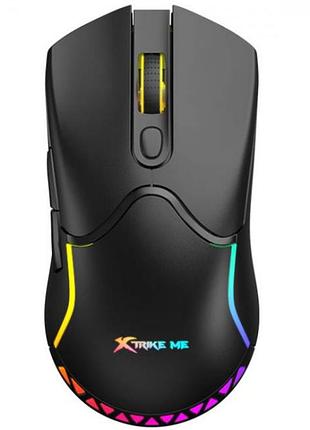 Мышка игровая xtrike me gw-610 беспроводная 8000dpi 7кн rgb черная