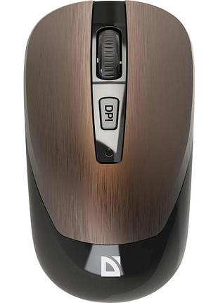 Миша комп'ютерна defender wave mm-995 бездротова 800/1200/1600 dpi бронза