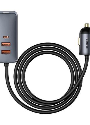 Автомобільний зарядний пристрій baseus share together pps 3usb/1type-c, 3a/120w, qc/pd, 1.5m|(ccbt-b0g)
