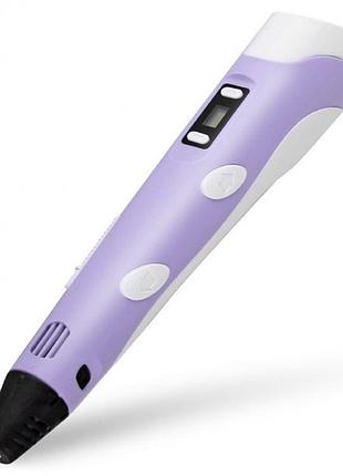 3d ручка з дисплеєм smart 3d pen 3 12v 2a фіолетова