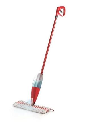 Швабра з розпилювачем vileda max spray 173502, телескопічна ручка, двостороння насадка 40×14 см, резервуар 750 мл