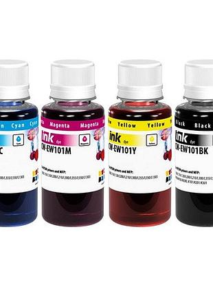 Чорнила colorway cw-ew101set01 для epson l-серії (l100, l200, l300), 4 кольори по 100 мл