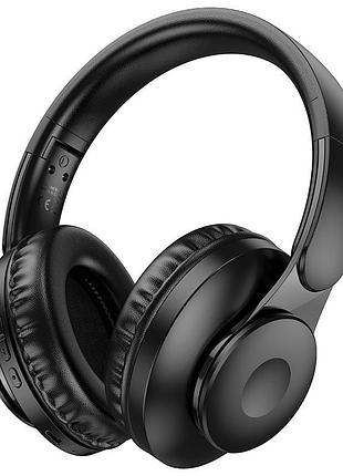 Навушники бездротові hoco w45 enjoy black bluetooth 5.3 накладні aux до 46 годин з мікрофоном