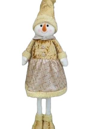Фигура новогодняя "snowman" в новогодний наряд для декора помещения 100 см