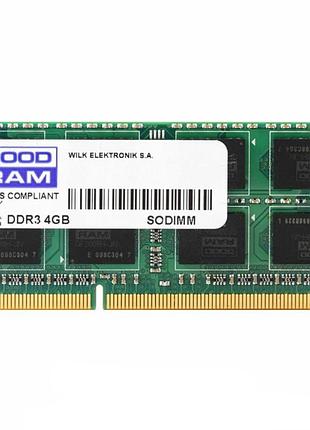 Оперативная память goodram gr1600s364l11s/4g sodimm ddr3/4гб/1600мгц для ноутбуков