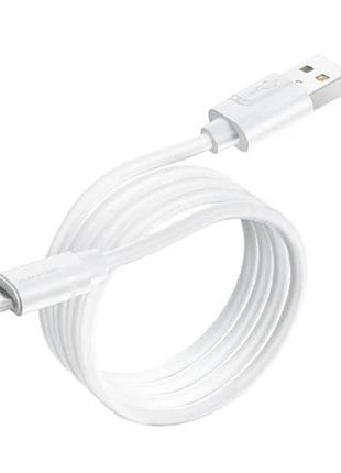 Кабель borofone micro usb harmony bx55 1m 2.4a 4.5 мм white