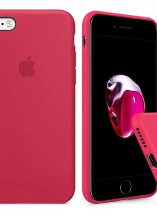 Чехол silicone case для apple iphone 6/6s red raspberry силикон+пластик 2