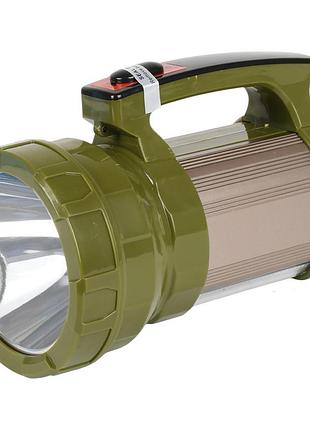 Светодиодный фонарь bb-001 оливковый 10w 24+1 led аккумулятор 4v 7.5ah 12×1×4×10.5 см (bb-001)