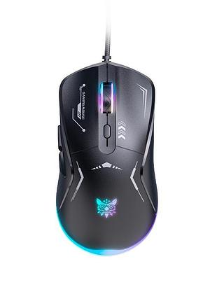 Ігрова мишка onikuma cw917, дротова usb, rgb-підсвічування, 3600 dpi, кабель 1.5 м, чорна
