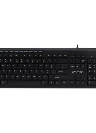 Клавіатура провідна meetion k842m standard multimedia ultrathin, чорна