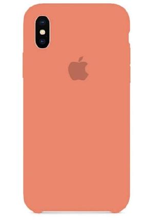 Чехол silicone case для apple iphone xs max new apricot матовый защитный