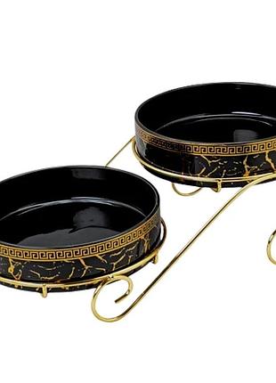 Подставка для фруктов ionic stenson yg01093-b керамическая, 2 уровня, 46×25×16.5 см