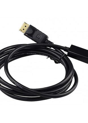 Кабель відео displayport to hdmi value s0597 3.0м, чорний, для моніторів і тв