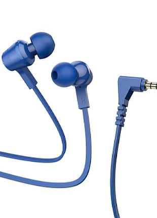 Наушники hoco oceanic universal earphones with mic m86 blue