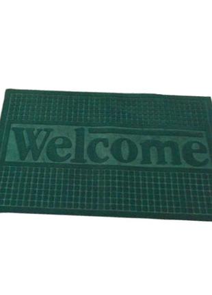 Коврик придверный stenson welcome n01576 38×58 см темно-зеленый