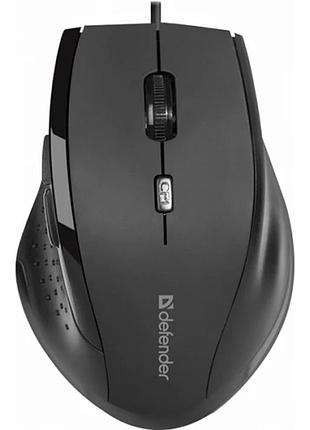 Мишка defender accura mm-362 дротова 6кн 1600 dpi чорна