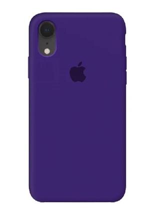 Чохол silicone case для iphone xr protective matte cover dark purple