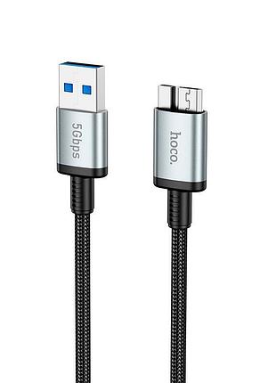 Кабель hoco us10 usb-a – micro usb 3.0, 0.5м, 5gbps, для зарядки и передачи данных, черный