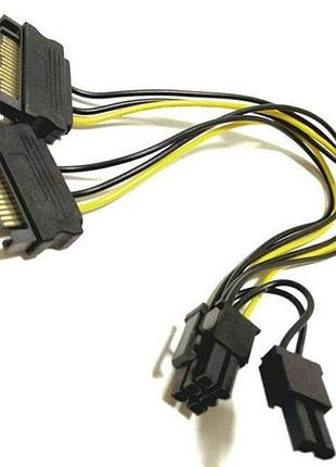 Кабель живлення для відеокарти value s0637 6+2-pin male - 2 x sata male