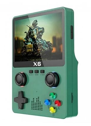 Портативная игровая консоль x6 4,3 дюйма 500 games in 1 green