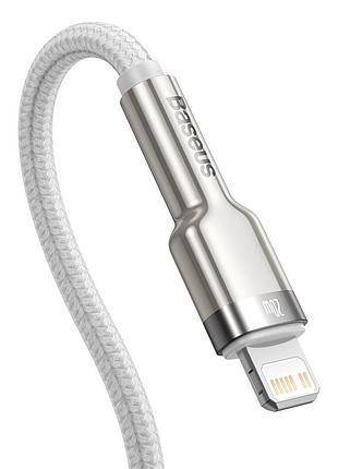 Кабель baseus type-c для lightning cafule series metal data cable | 2m, 20w, pd |(catljk-b02) white 3