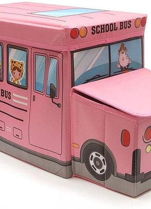 Коробка складная stenson ww01364/r33427 для хранения вещей 55x25x31 см розовый