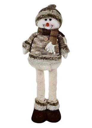 Фигура новогодняя снеговик santa&co stenson r96535 60 см с телескопическими ногами для декора помещения