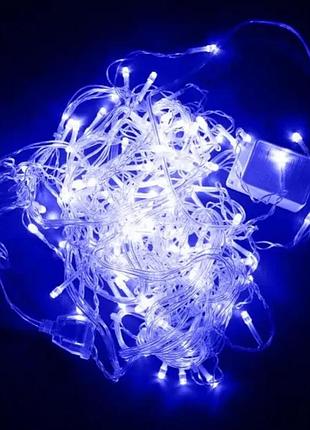Гірлянда xmas led 120 3.3line short curtain бурульки/бахрома b-1 5м синя зі з'єднувачем