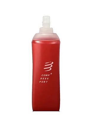 Фляга спортивная для воды compressport ergoflask 500ml 2025+tube red (xbpu976300500ml)