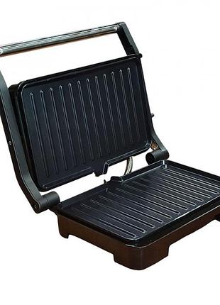 Електрогриль domotec ms-240 1000 вт контактний з покриттям non-stick чорний