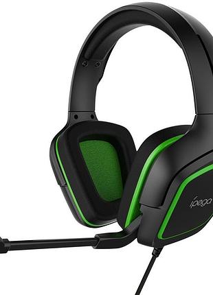 Наушники игровые ipega gaming pg-r006g 108 дб черно-зеленые