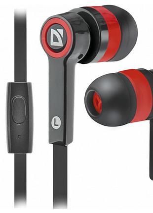 Гарнитура для смартфонов defender pulse 420 проводная 1.2м 63424 red