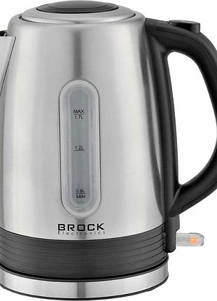 Электрочайник из нержавеющей стали brock wk 9903 ss, 1.7 л, 2200 вт, автоматическое отключение